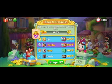 Fishdom Road to Treasure Stage 32, Got 1st Rank