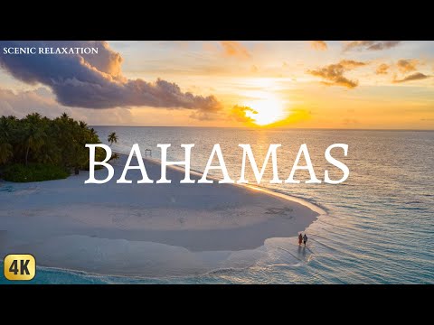 FLYING OVER BAHAMAS (4K UHD) - Relaxing Music With Stunning Beautiful Nature (4K Video Ultra HD)