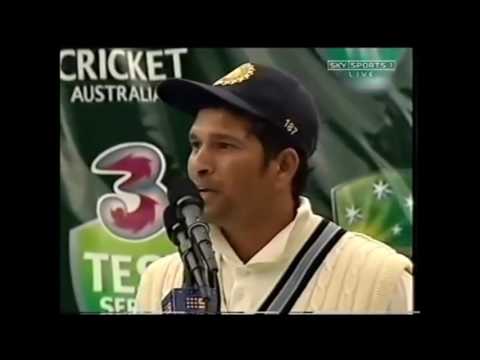 RARE  Sachin Tendulkar Speech on Steve Waugh Retirement
