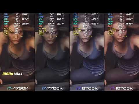 i7 4790K vs  i7 7700K vs  i7 8700K vs  i7 10700K   RTX 3080   in 2020