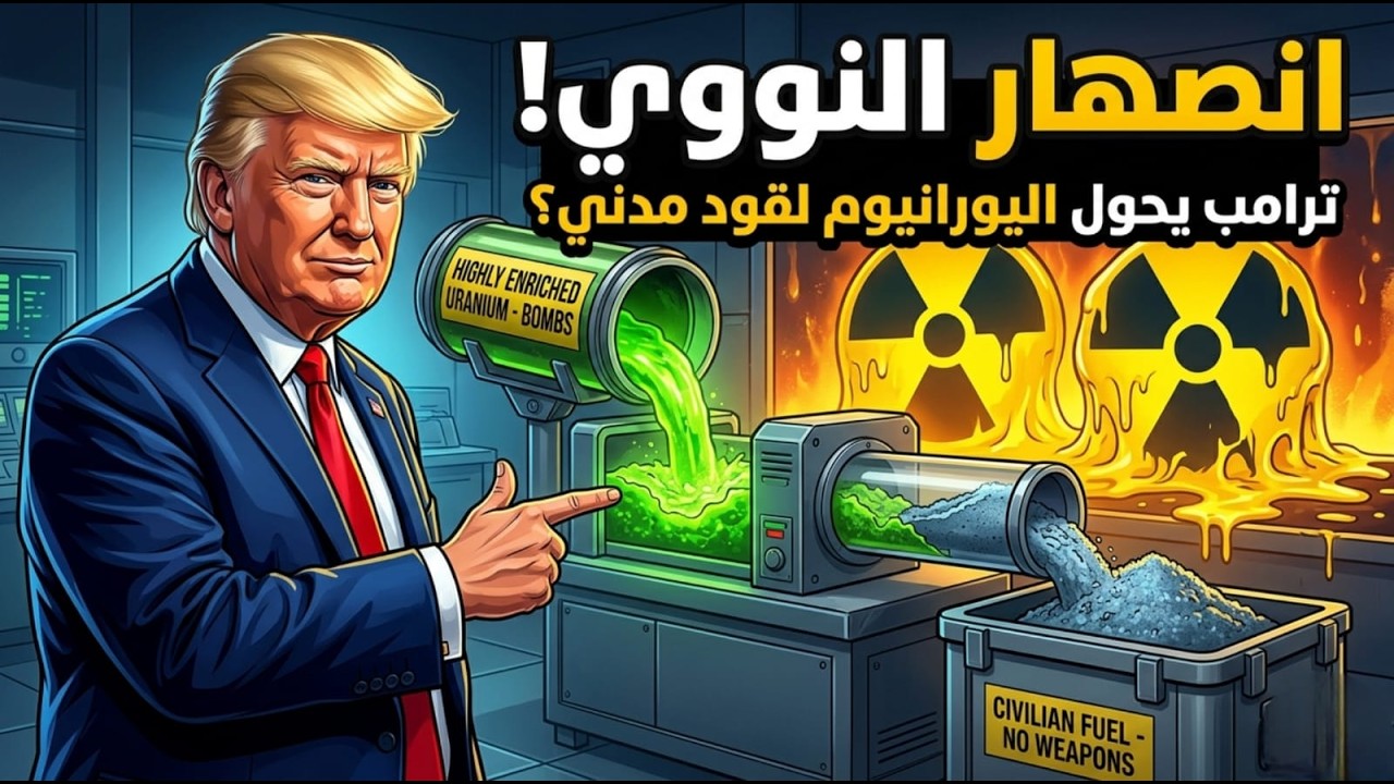 خطة ترامب "تحويل اليورانيوم لمسحوق أو وقود مدني لا يصلح للقنـ.ـابل"