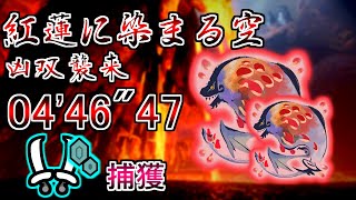 【MHR:SB switch】凶双襲来：紅蓮に染まる空 紅蓮滾るバゼルギウス2頭 双剣ソロ 04'46"47 / Seething Bazelgeuse Dual Blades solo