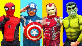 Alex Pretend Play as Superhero and Help Friends