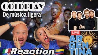 Coldplay - De Música Ligera (live) Buenos Aires ♬ Reaccion and Analysis 🇮🇹 Italian And Colombian 🇨🇴