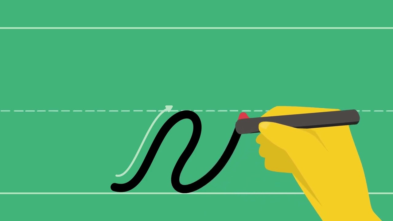 How to write a cursive letter “v” in lowercase
