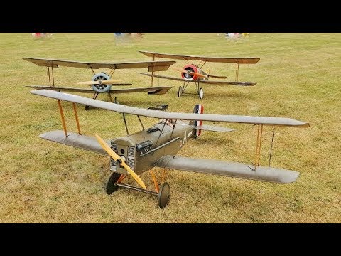 "DAWN PATROL" GIANT 1/3 SCALE MULTIPLE RC WW1 SCOUT / FIGHTERS - LMA RAF COSFORD - 2017