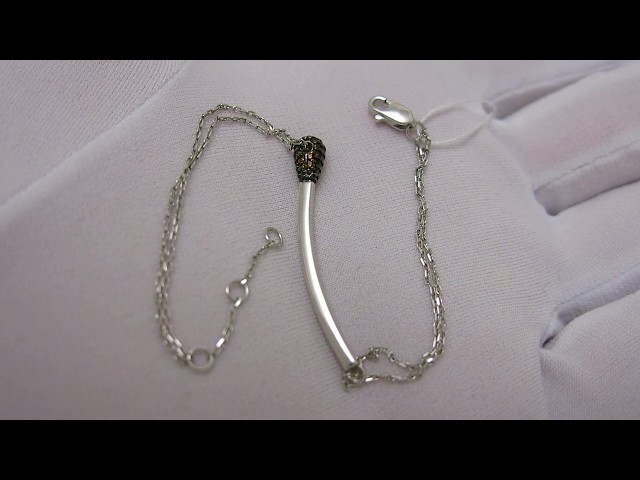 Серебряный браслет "Спичка" бхн66 Видеообзор