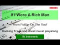 If I Were A Rich Man Tenor Sax  Clarinet Trumpet Backing Track and Sheet Music