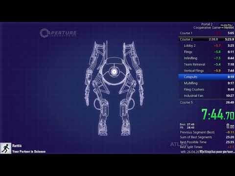 Portal 2 Coop All Main Courses Speedrun in 26:34 with Rattlé