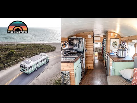 DIY Skoolie Built For Off Grid Living + Insights Into Building & Living In A Tiny House