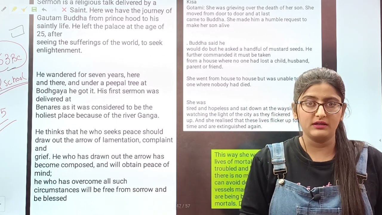 THE SERMON AT BENARAS | THE SERMON AT BENARAS CLASS 10 ENGLISH