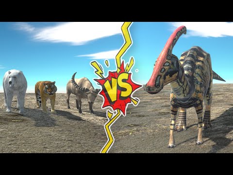 ARBS Parasaurolophus VS Modern Mammals | Animal Revolt Battle Simulator