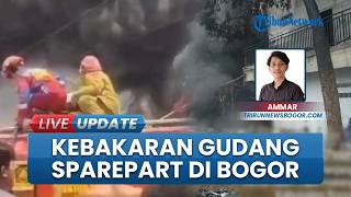Kebakaran Gudang Sparepart Motor di Tajurhalang, 4 Unit Damkar Terjun ke Lokasi Padamkan Api