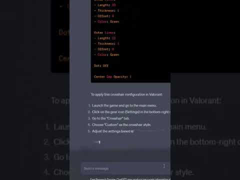 ChatGPT gave me a aimbot crosshair.. #valorant #shorts #valorantclips #chatgpt
