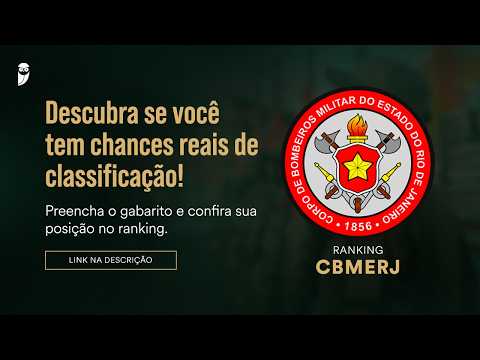 Gabarito CFO-CBMERJ 2026: correção de prova ao vivo
