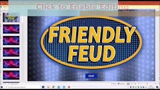 Family Feud Powerpoint Game - Enable Editing and Macros