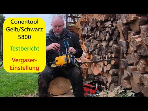 3,6 PS stark und unter 150€ - Conentool 5800 Gelb-Schwarz V2 im Test inkl. Vergasereinstellung