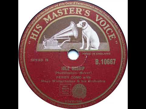UK New Entry 1954 (38) Perry Como - Idle Gossip
