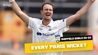 Every wicket: Paris' career-best season in Shield three-peat | Sheffield Shield 2023-24