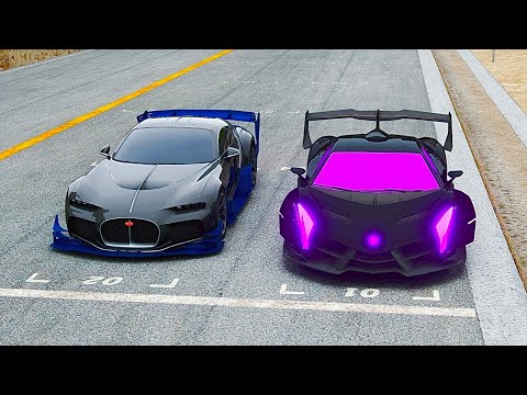 Lamborghini Veneno GTR vs Bugatti Atlantic GTR at Special Stage Route X
