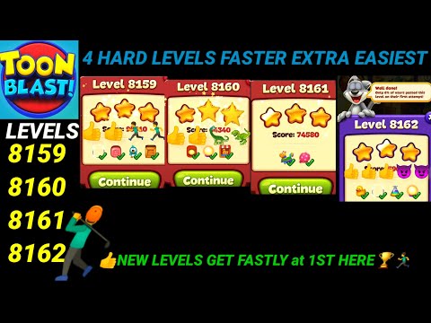 Toon Blast Levels 8159 8160 8161 8162 |EXTRA SUPERFAST Gameplay🚁NEW LEVELS GET Fastly🚀🚀