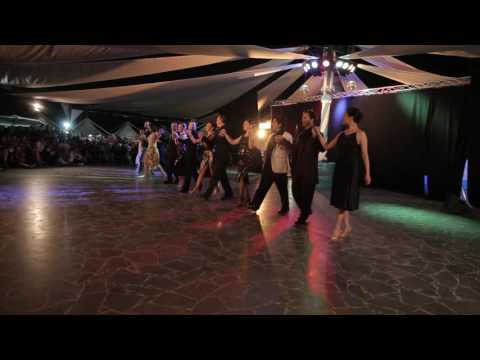  Yanina Quiñones,    Pablo Rodriguez,    Ariadna Naveira,    Joachim Dietiker,    Neri Piliu,    Fernando Sanchez,    Corina Herrera,    Michelle Marsidi,    Alejandra Hobert,    Joe Corbata,    Lucila Cionci,    and  Adrian Veredice  are  dancing  at  Catania Tango Festival  in  2016