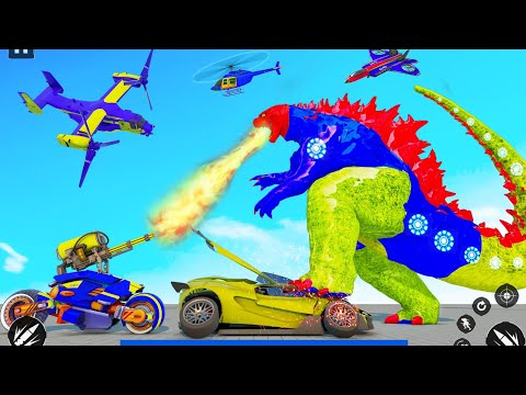 Godzilla Tank Robot Transform War _ android gameplay