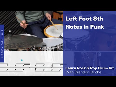 Left foot 8th notes in Funk | Rock and Pop Drum Kit Intermediate | Video Lesson