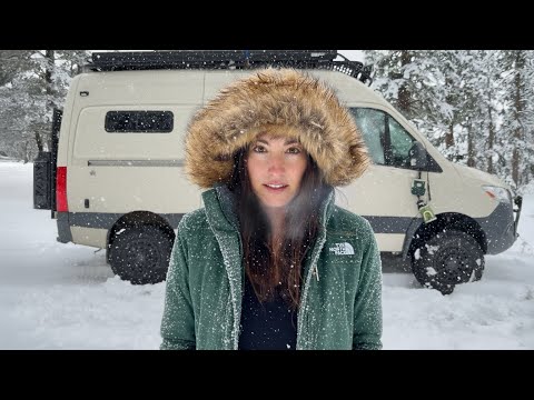 WINTER Van Living in a SNOWSTORM (Holiday Edition)