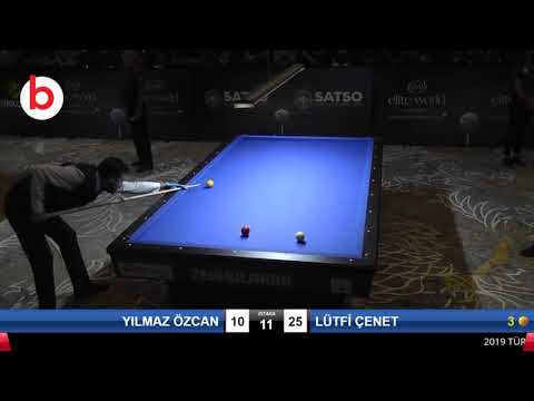 YILMAZ ÖZCAN & LÜTFİ ÇENET Bilardo Maçı - 2019 TÜRKİYE ŞAMPİYONASI 2.ETAP-ELEME