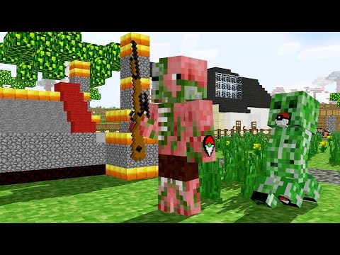 Crafting guys - Monster School: Pokemon GO - Parachute - Brewing - Escape - Cooking - Minecraft Animation