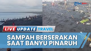 Sampah Berserakan di Pantai Watu Klotok Klungkung Bali, Upacara Ritual Banyu Pinaruh Jadi Terganggu
