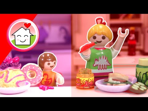 Playmobil Familie Hauser - süß oder würzig? - Geschichte mit Anna und Lena
