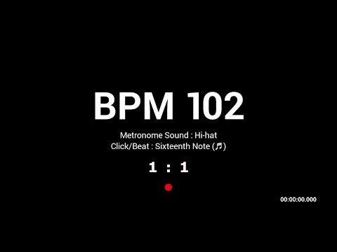 Metronome BPM 102 / Hi-hat / 16th (Closed)