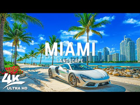 Miami 4K UHD – Explore Coastal Glamour And Sunlit Streets With Relaxing Tunes