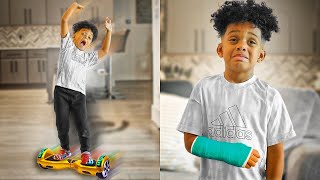 BOY BREAKS HIS ARM RIDING A HOVERBOARD, What Happens Next Is SHOCKING | The Prince Family Clubhouse