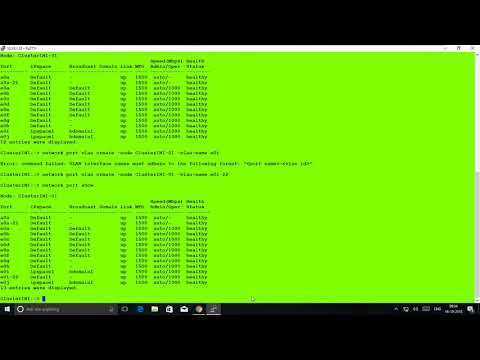 Create VLAN NetApp Cmode 9.4