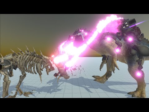 SKELETON GODZILLA VS ATOMIC DINOSUARS, MECHA GODZILLA - ANIMAL REVOLT BATTLE SIMULATORS