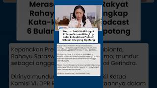 Ini yang Dikatakan Rahayu Saraswati Keponakan Prabowo yang Dianggap Sakiti Hati Rakyat