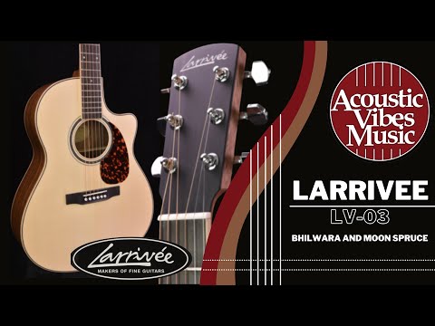 Larrivee - LV-03 Bhilwara/Moon Spruce Top - Acoustic/Electric Guitar w/Case & Element VTC Pickup (136871) image 13