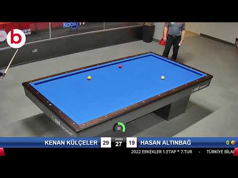 KENAN KÜLÇELER & HASAN ALTINBAĞ Bilardo Maçı - 2022 ERKEKLER 1.ETAP-7.TUR