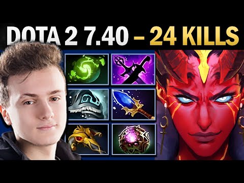 Queen of Pain Pro Mid with Octarine and 1000 GPM - Gameplay Dota