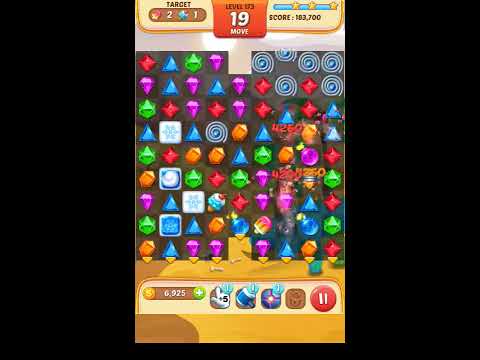 Jewel Match King Level 173 - Walkthrough ( No Booster )
