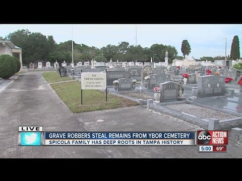 Coffin containing three bodies stolen from mausoleum at Italian Club Cemetery in Ybor