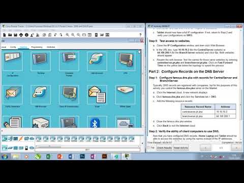 10.2.2.7 Packet Tracer - DNS and DHCP