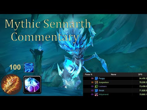 Commentary: Arcane Rank 1 (Boss dmg + No externals) Sennarth Mythic - 84.5k DPS