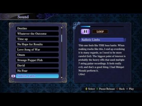 "Sadistic Limbs"/ Vs. Vallderossa theme - Nights of Azure 2: Bride of the New Moon Soundtrack