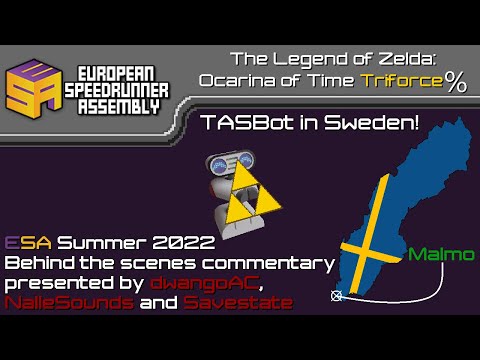 Ocarina of Time Triforce Percent fully revealed (ESA 2022 OoT TAS block)