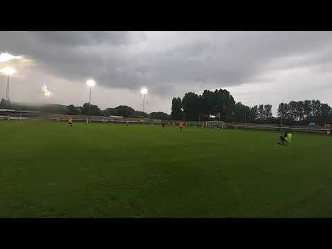 Max Hercules opens the scoring for Aylesbury United against MK Irish