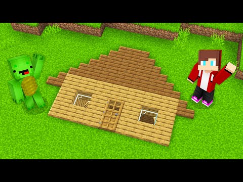 Mikey and JJ Found a FLAT HOUSE in Minecraft (Maizen)